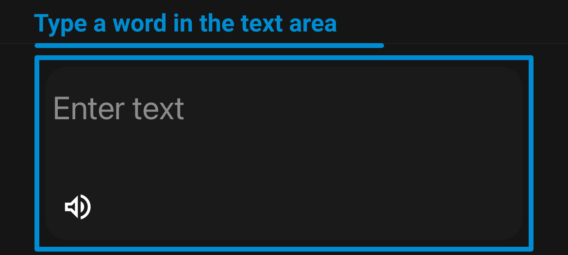 Find text area