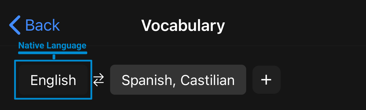 Native Language Button